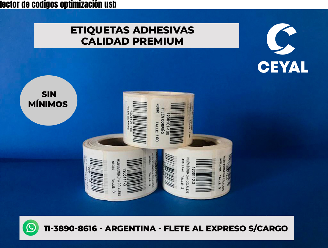 lector de codigos optimización usb