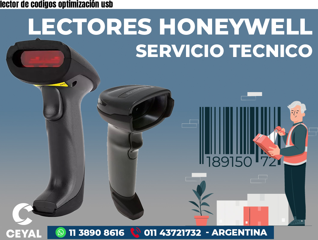 lector de codigos optimización usb