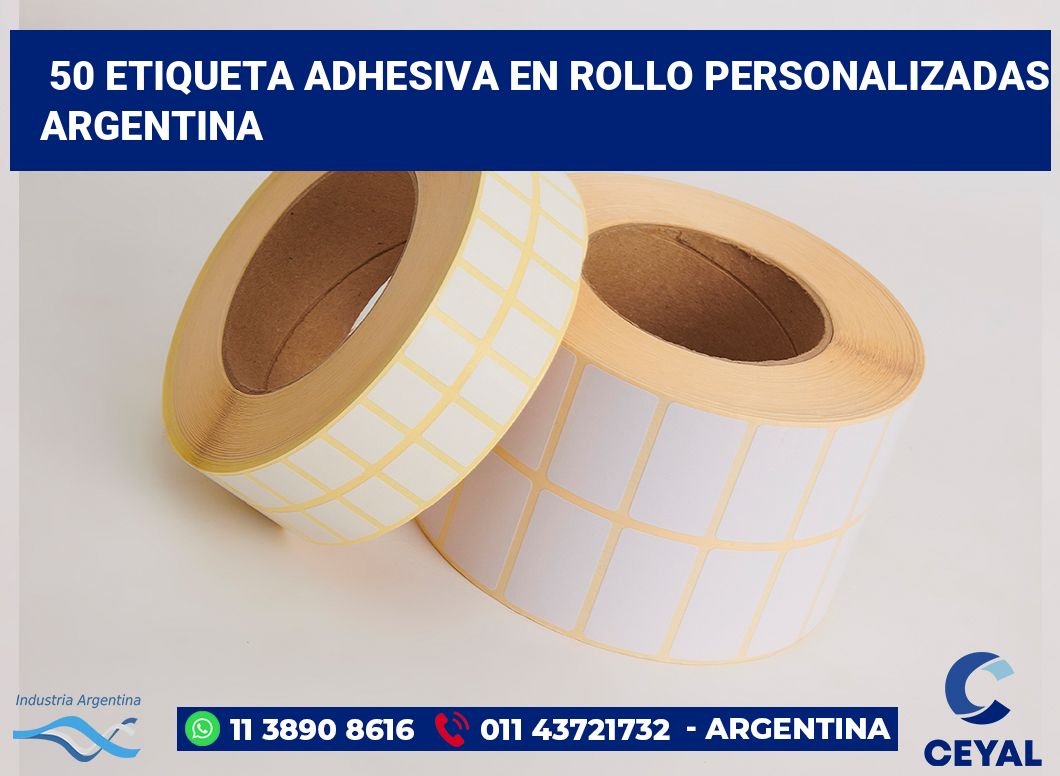50 Etiqueta adhesiva en rollo personalizadas argentina