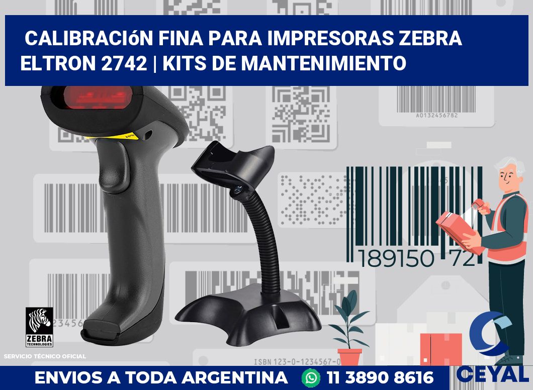 Calibración fina para impresoras Zebra Eltron 2742 | Kits de mantenimiento