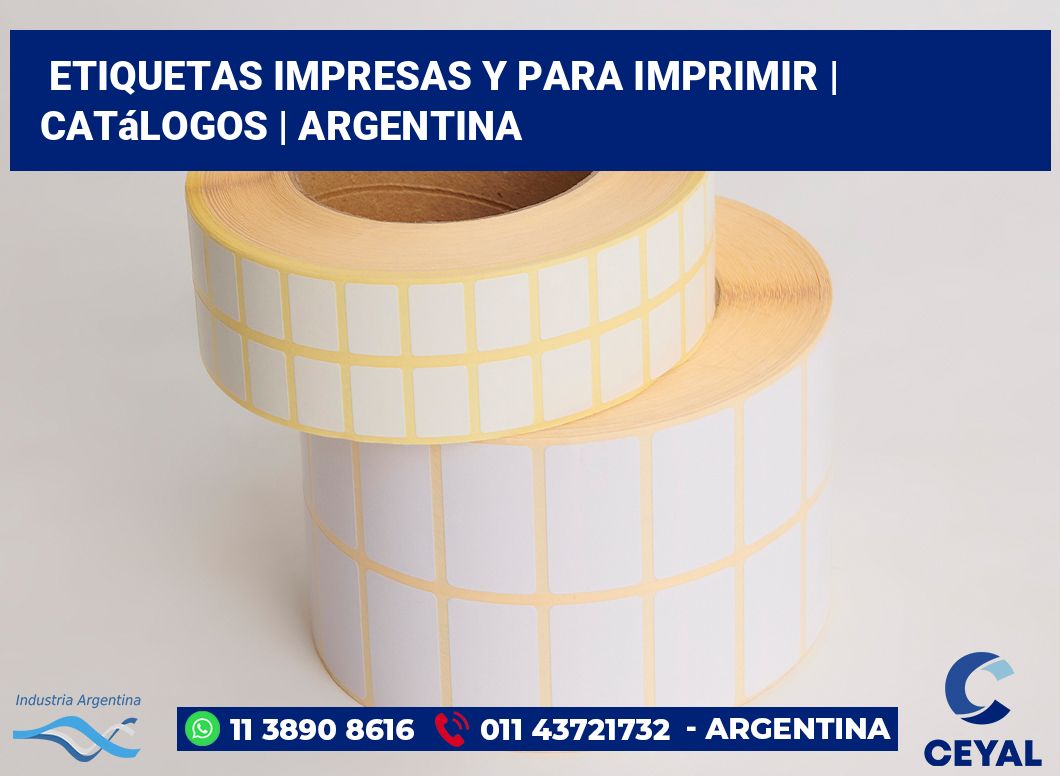Etiquetas impresas y para imprimir | Catálogos | Argentina