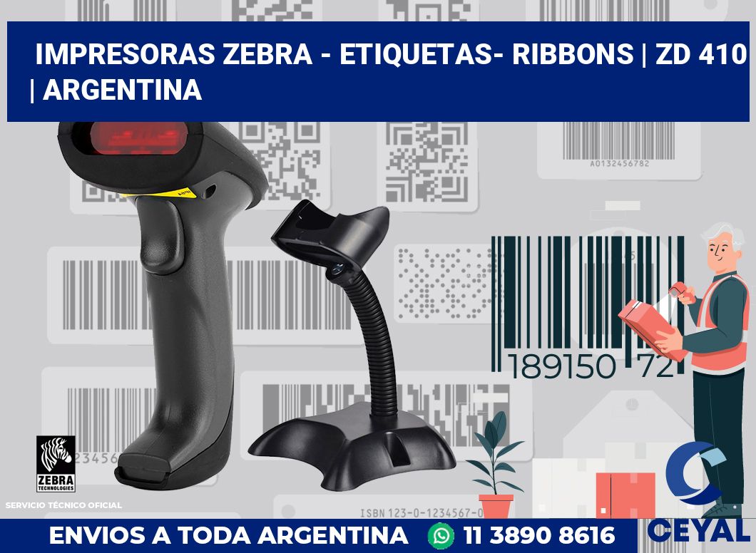 Impresoras Zebra - Etiquetas- Ribbons | ZD 410 | Argentina