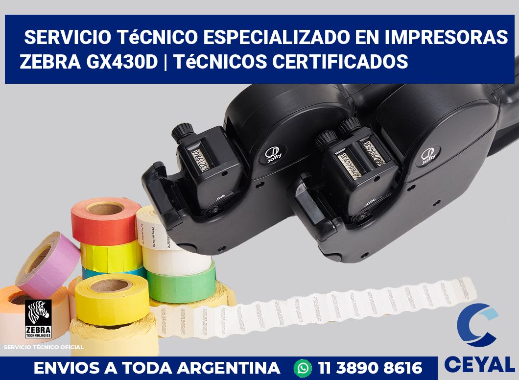 Servicio técnico especializado en impresoras Zebra GX430d | Técnicos certificados
