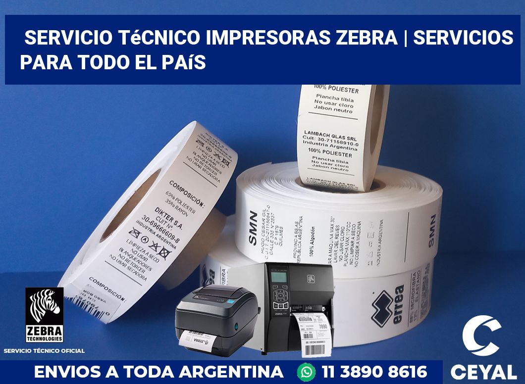 Servicio técnico impresoras Zebra | Servicios para todo el país