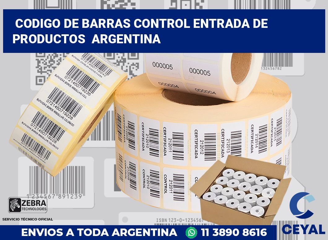 codigo de barras control entrada de productos  argentina