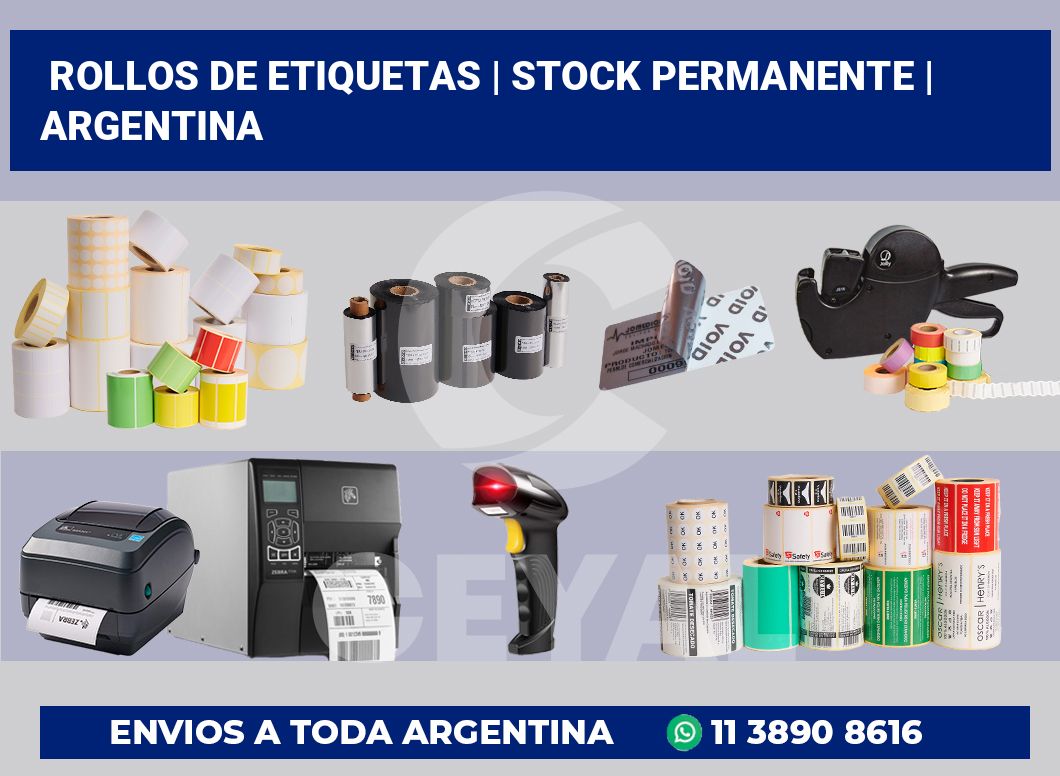 rollos de etiquetas | Stock permanente | Argentina