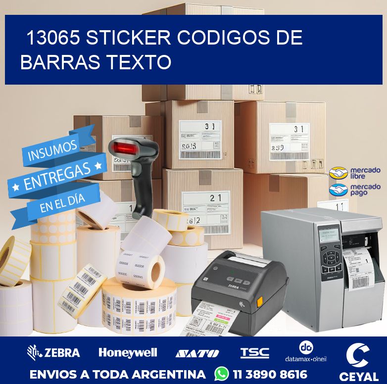 13065 STICKER CODIGOS DE BARRAS TEXTO