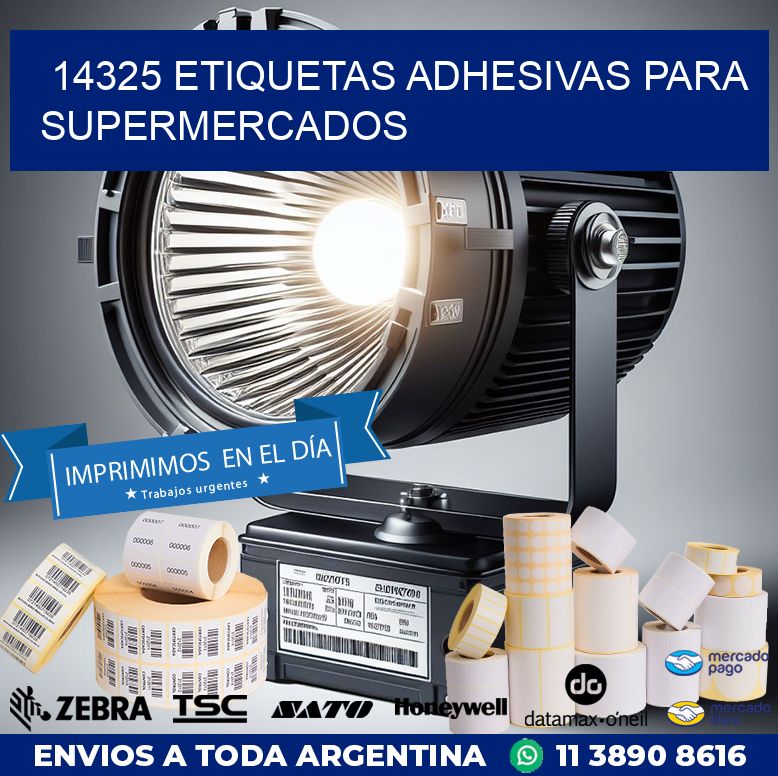 14325 ETIQUETAS ADHESIVAS PARA SUPERMERCADOS