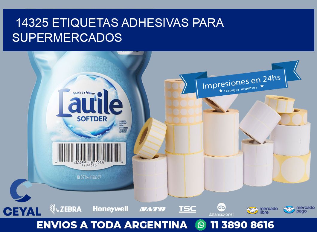 14325 ETIQUETAS ADHESIVAS PARA SUPERMERCADOS