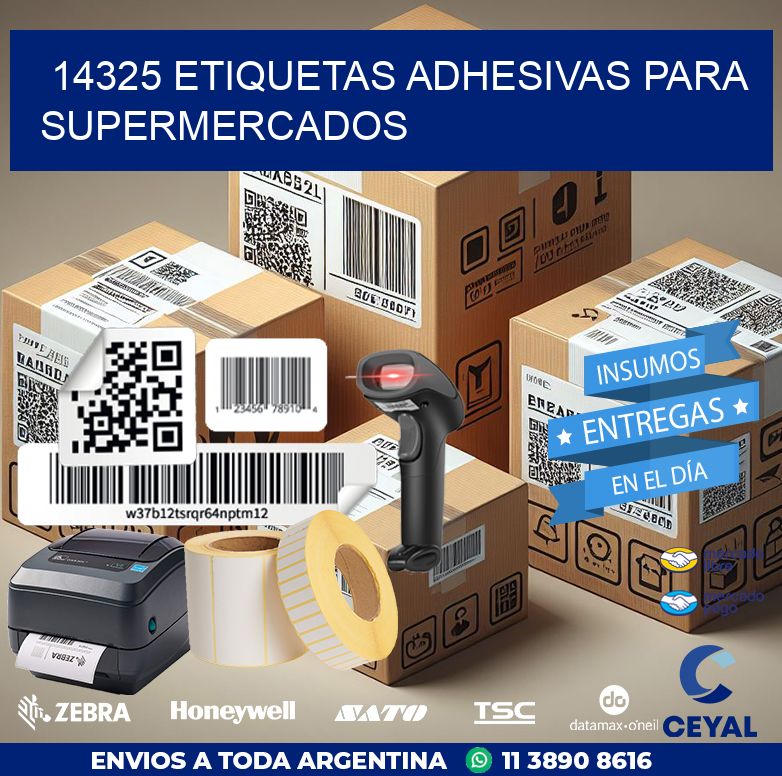 14325 ETIQUETAS ADHESIVAS PARA SUPERMERCADOS