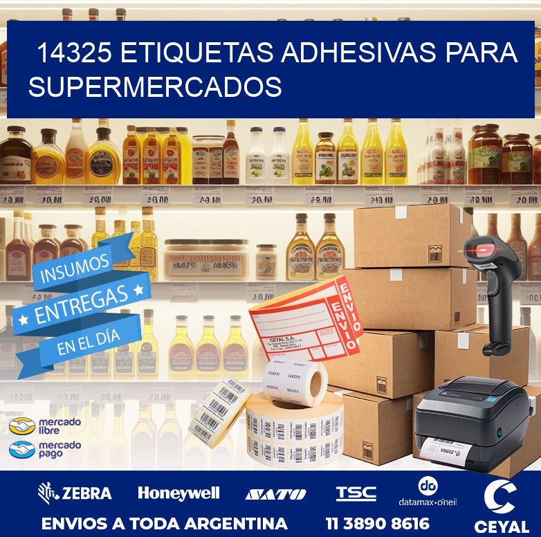 14325 ETIQUETAS ADHESIVAS PARA SUPERMERCADOS