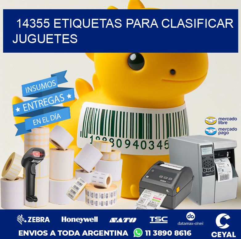 14355 ETIQUETAS PARA CLASIFICAR JUGUETES