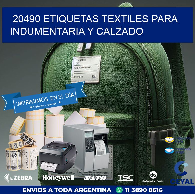 20490 ETIQUETAS TEXTILES PARA INDUMENTARIA Y CALZADO