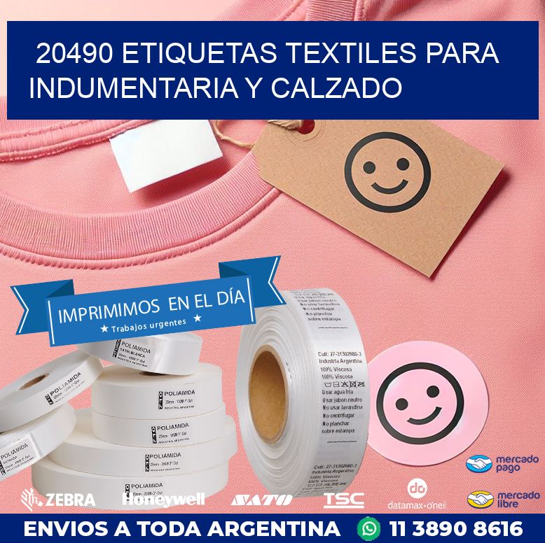 20490 ETIQUETAS TEXTILES PARA INDUMENTARIA Y CALZADO