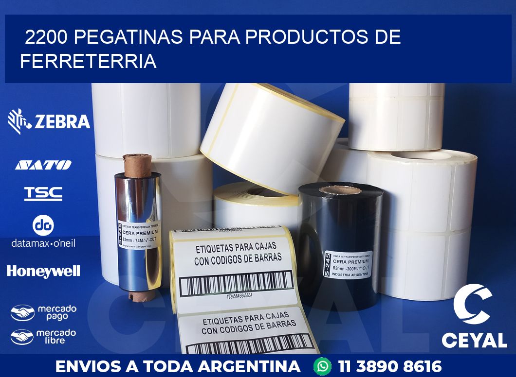 2200 PEGATINAS PARA PRODUCTOS DE FERRETERRIA