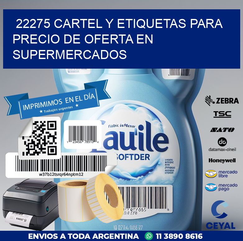 22275 CARTEL Y ETIQUETAS PARA PRECIO DE OFERTA EN SUPERMERCADOS