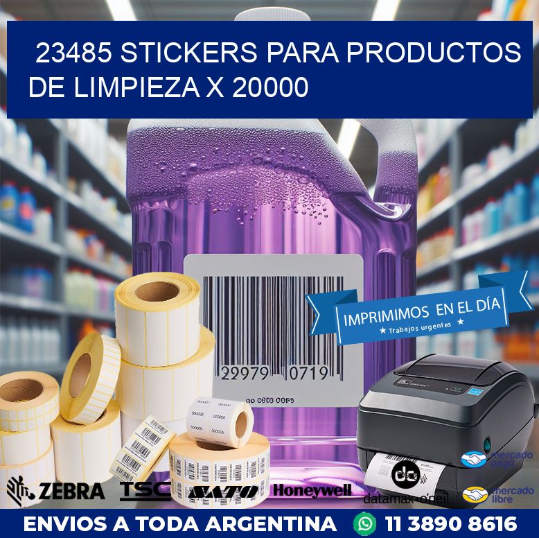 23485 STICKERS PARA PRODUCTOS DE LIMPIEZA X 20000