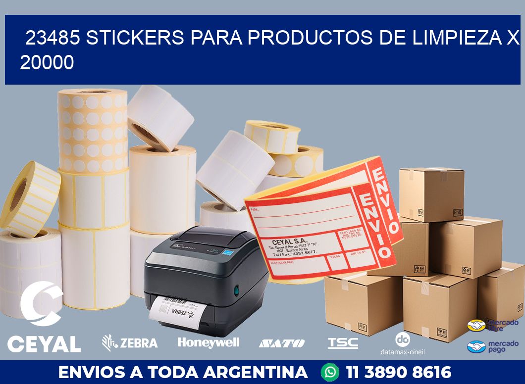 23485 STICKERS PARA PRODUCTOS DE LIMPIEZA X 20000