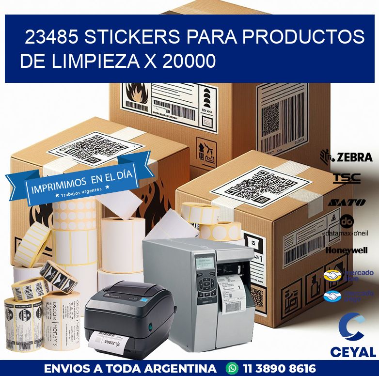 23485 STICKERS PARA PRODUCTOS DE LIMPIEZA X 20000