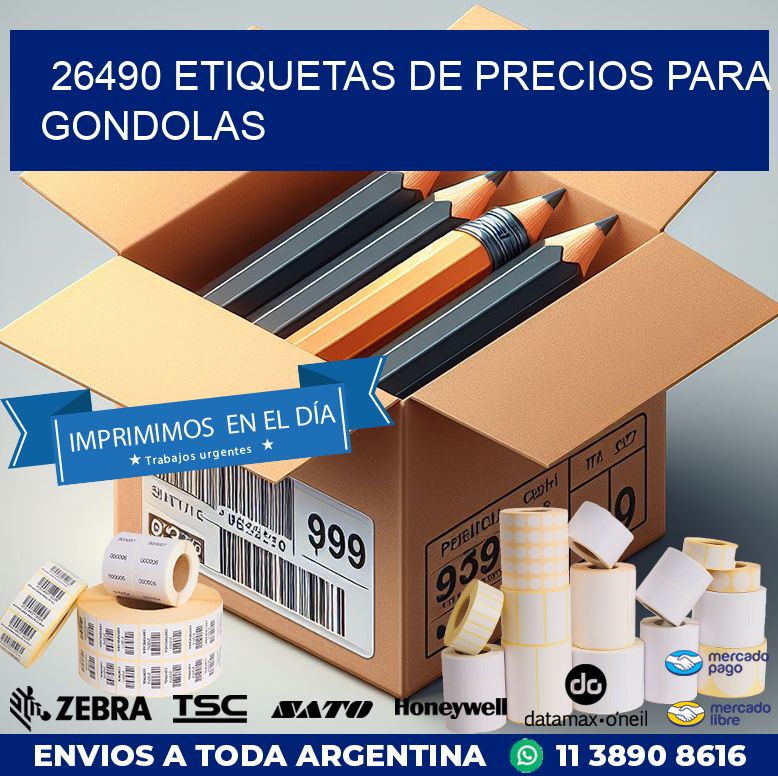 26490 ETIQUETAS DE PRECIOS PARA GONDOLAS