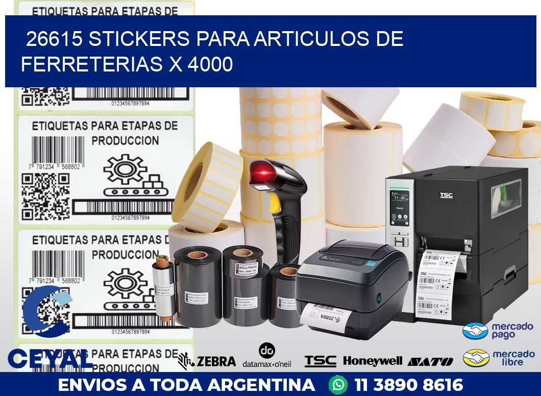 26615 STICKERS PARA ARTICULOS DE FERRETERIAS X 4000