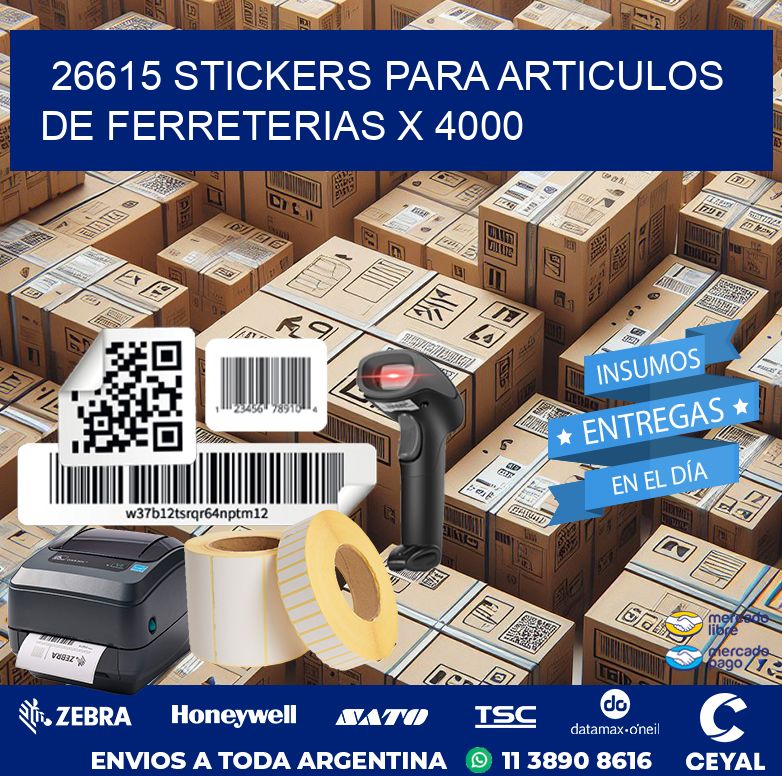 26615 STICKERS PARA ARTICULOS DE FERRETERIAS X 4000