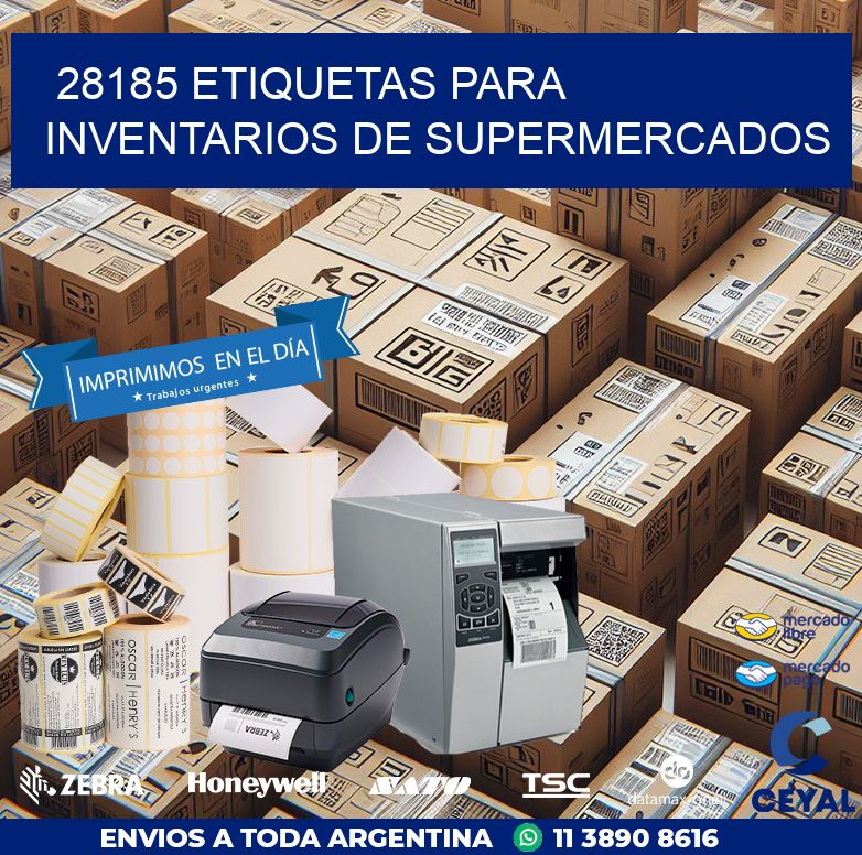 28185 ETIQUETAS PARA INVENTARIOS DE SUPERMERCADOS