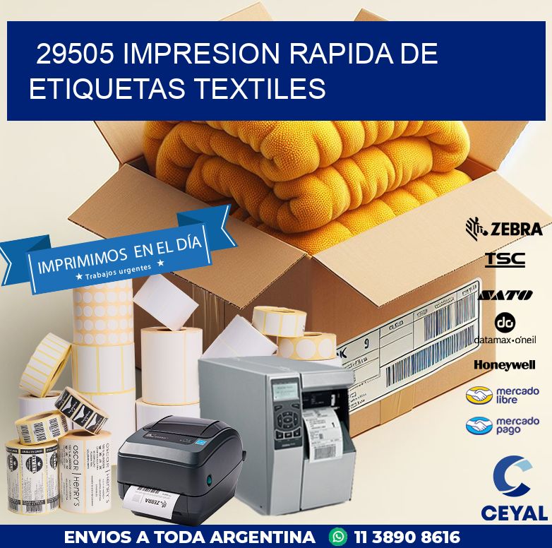 29505 IMPRESION RAPIDA DE ETIQUETAS TEXTILES