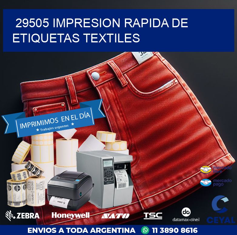 29505 IMPRESION RAPIDA DE ETIQUETAS TEXTILES