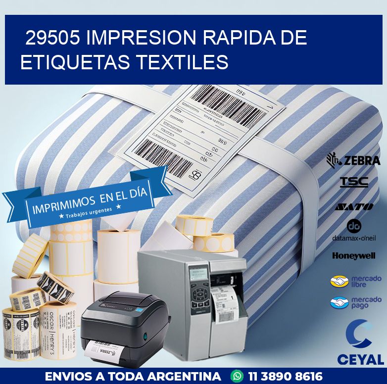 29505 IMPRESION RAPIDA DE ETIQUETAS TEXTILES