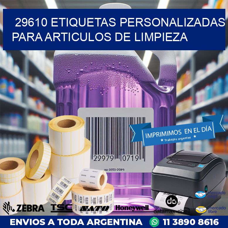 29610 ETIQUETAS PERSONALIZADAS PARA ARTICULOS DE LIMPIEZA