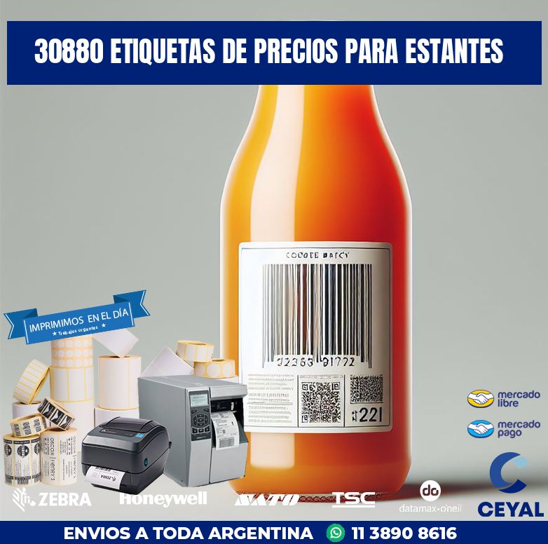 30880 ETIQUETAS DE PRECIOS PARA ESTANTES