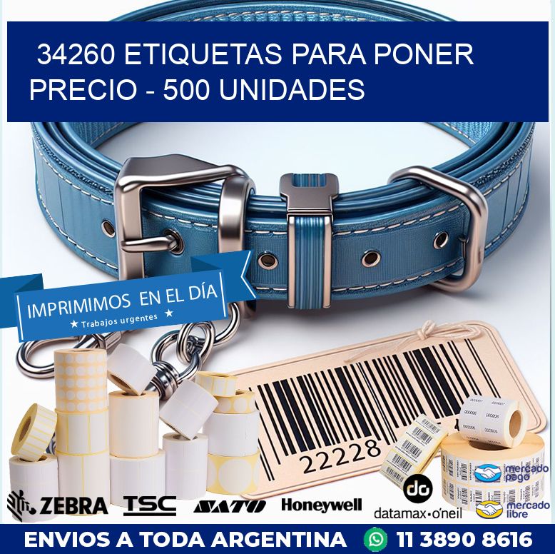 34260 ETIQUETAS PARA PONER PRECIO – 500 UNIDADES