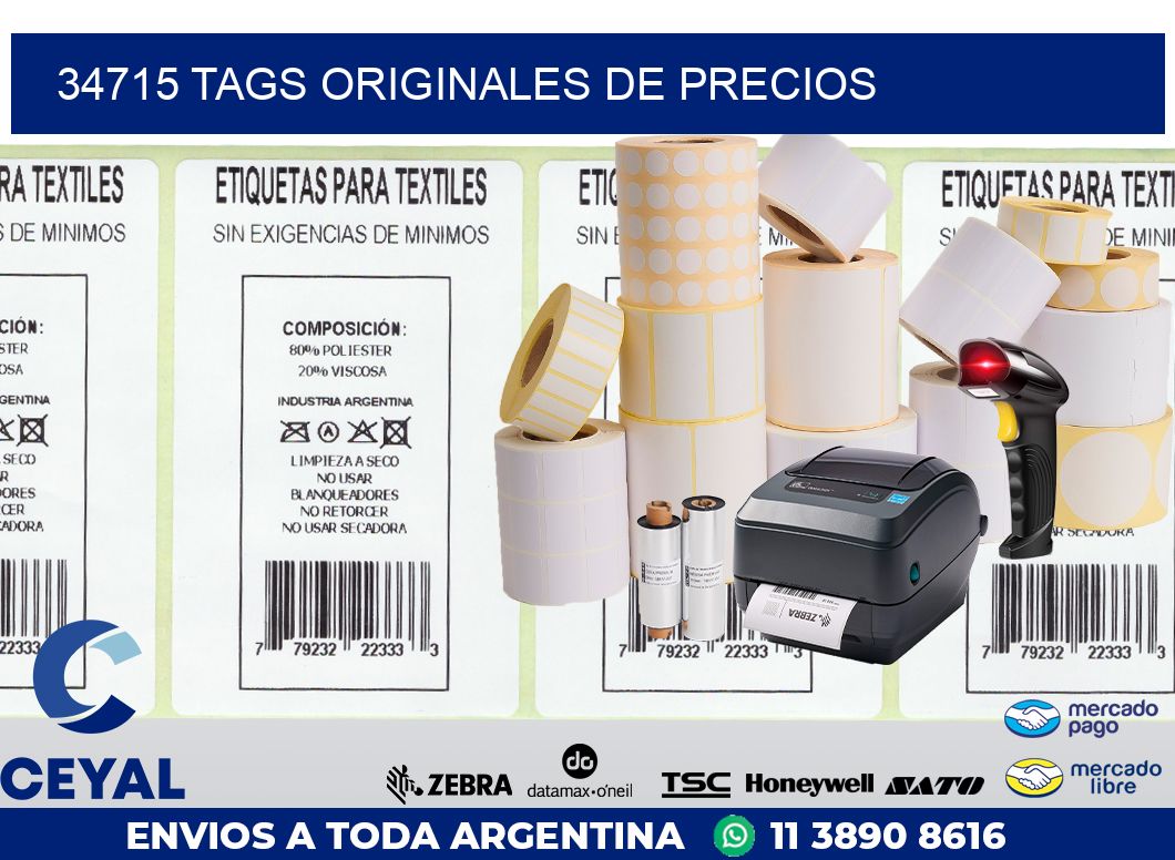 34715 TAGS ORIGINALES DE PRECIOS