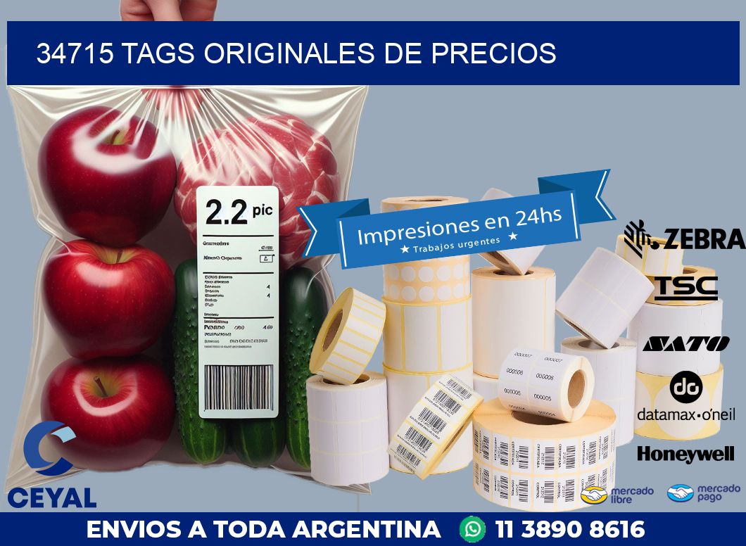 34715 TAGS ORIGINALES DE PRECIOS