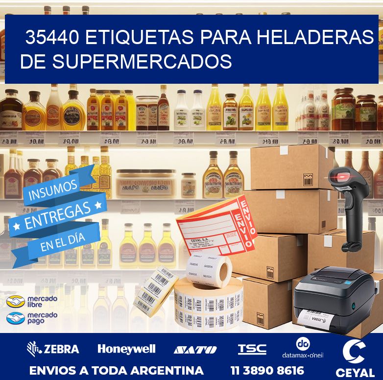 35440 ETIQUETAS PARA HELADERAS DE SUPERMERCADOS