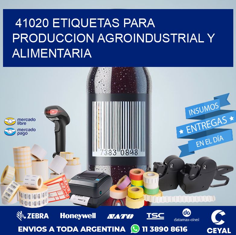 41020 ETIQUETAS PARA PRODUCCION AGROINDUSTRIAL Y ALIMENTARIA