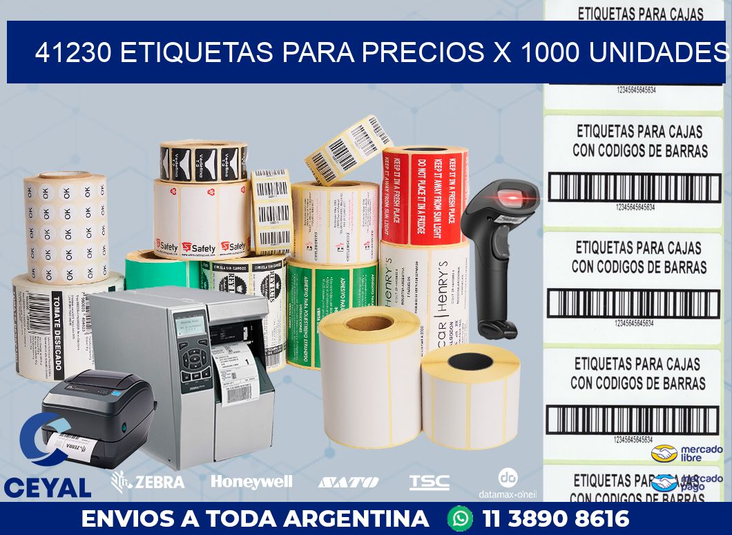 41230 ETIQUETAS PARA PRECIOS X 1000 UNIDADES