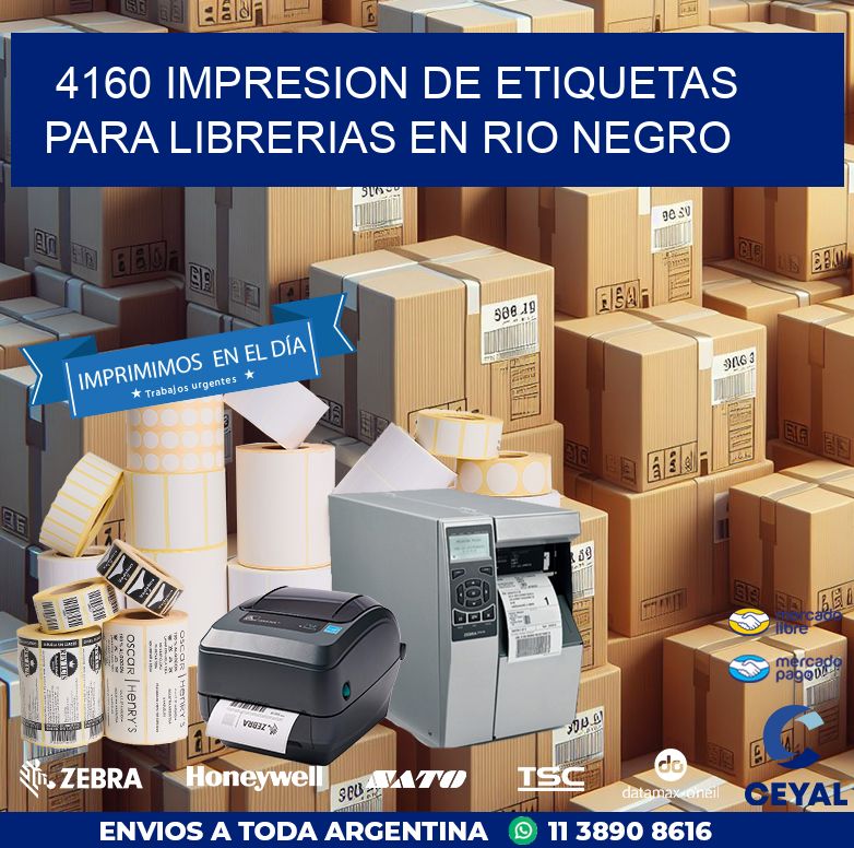 4160 IMPRESION DE ETIQUETAS PARA LIBRERIAS EN RIO NEGRO