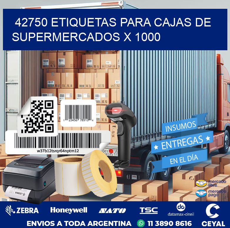 42750 ETIQUETAS PARA CAJAS DE SUPERMERCADOS X 1000