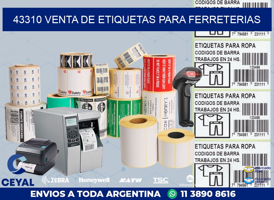 43310 VENTA DE ETIQUETAS PARA FERRETERIAS