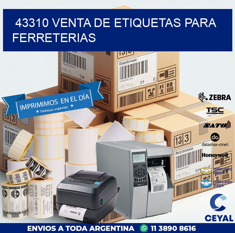 43310 VENTA DE ETIQUETAS PARA FERRETERIAS