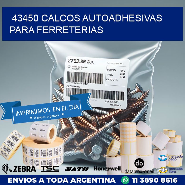 43450 CALCOS AUTOADHESIVAS PARA FERRETERIAS