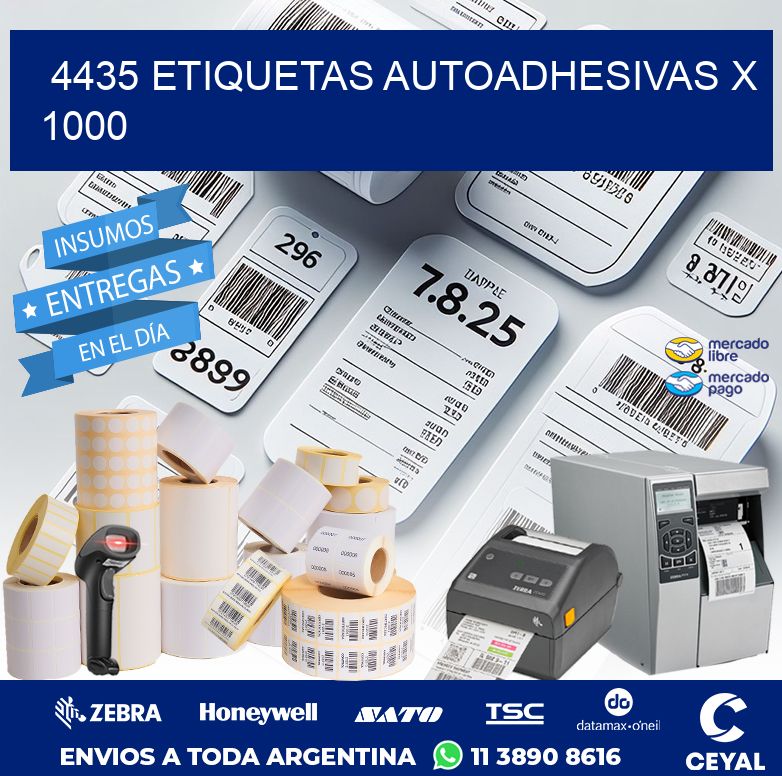 4435 ETIQUETAS AUTOADHESIVAS X 1000
