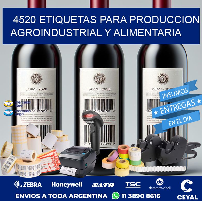 4520 ETIQUETAS PARA PRODUCCION AGROINDUSTRIAL Y ALIMENTARIA