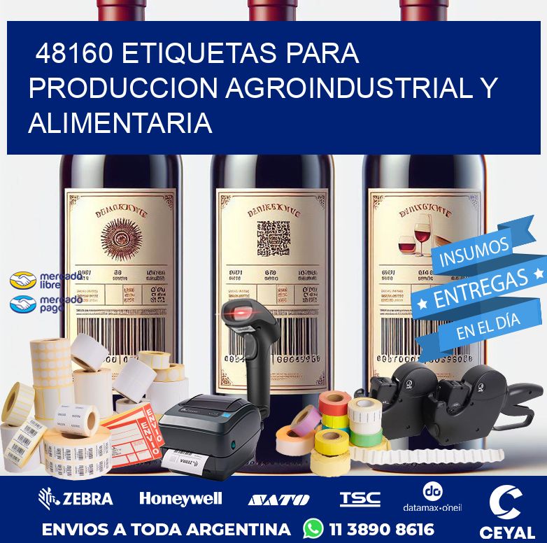 48160 ETIQUETAS PARA PRODUCCION AGROINDUSTRIAL Y ALIMENTARIA
