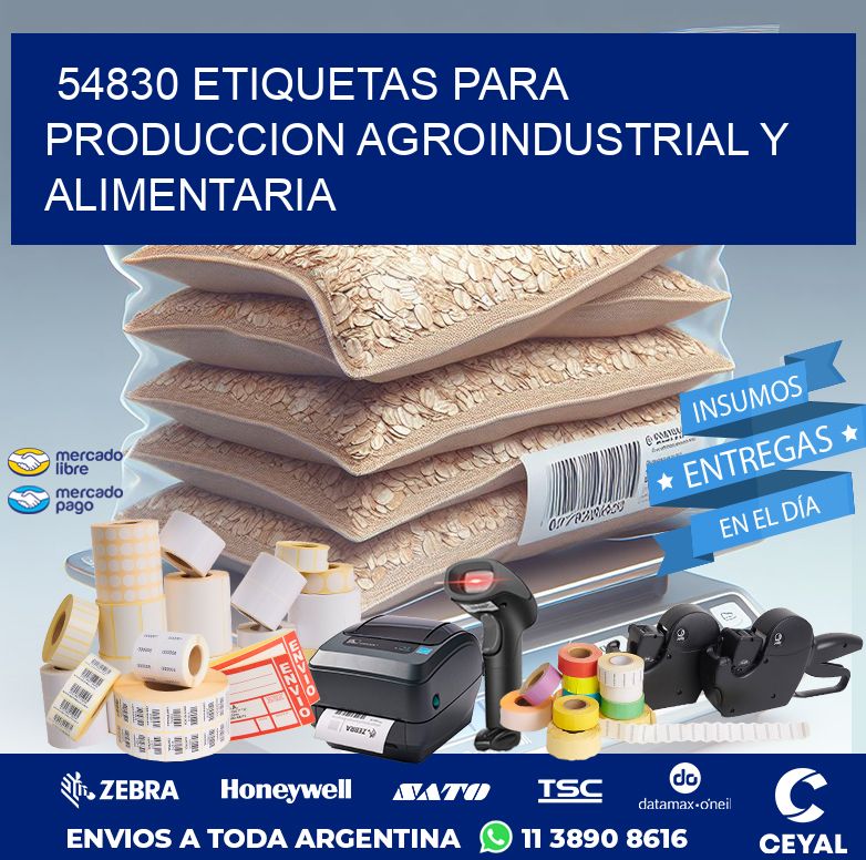 54830 ETIQUETAS PARA PRODUCCION AGROINDUSTRIAL Y ALIMENTARIA