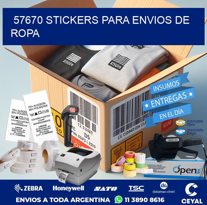 57670 STICKERS PARA ENVIOS DE ROPA