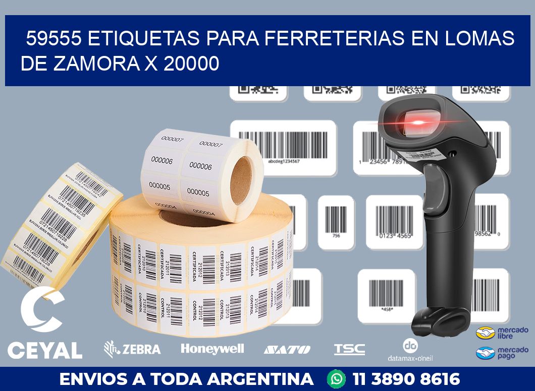 59555 ETIQUETAS PARA FERRETERIAS EN LOMAS DE ZAMORA X 20000