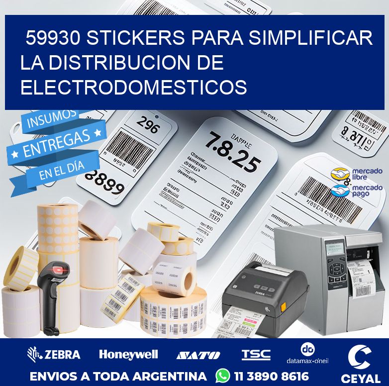 59930 STICKERS PARA SIMPLIFICAR LA DISTRIBUCION DE ELECTRODOMESTICOS